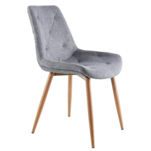 PACK 4 SILLAS COMEDOR MARLENE TEJIDO GRIS OAK